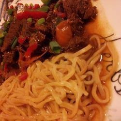 Canadian Spicy Stirfry Dish with Beef and Veal Dessert