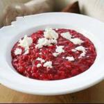 American Risotto with Beet and Feta Appetizer