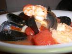 American Seafood Trio With Fire Roasted Tomato Garlic Sauce Dinner