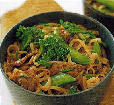 American Rice Stick Noodles With Kecap Beef Dinner