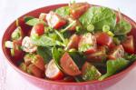 British Spinach and Tomato Salad Recipe Appetizer