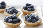 British White Chocolate and Blueberry Tarts Recipe Dessert