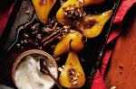 American Roasted Pears With Spiced Crumbs And Sweet Labne Recipe Dessert