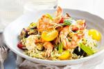 Canadian Risoni Salad With Grilled Prawns Basil And Roasted Vegetables Recipe Appetizer