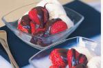 American Tia Maria Chocolate Sauce and Strawberries Recipe Dessert