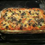 Mexican Lasagna with Black Beans and Corn recipe