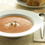 American Tomato Soup With Chavrie Appetizer