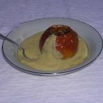 Canadian Baked Apple with Custard BBQ Grill