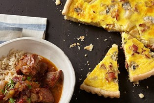 British Baconandapple Quiche With Flaky Pie Crust Recipe Dessert