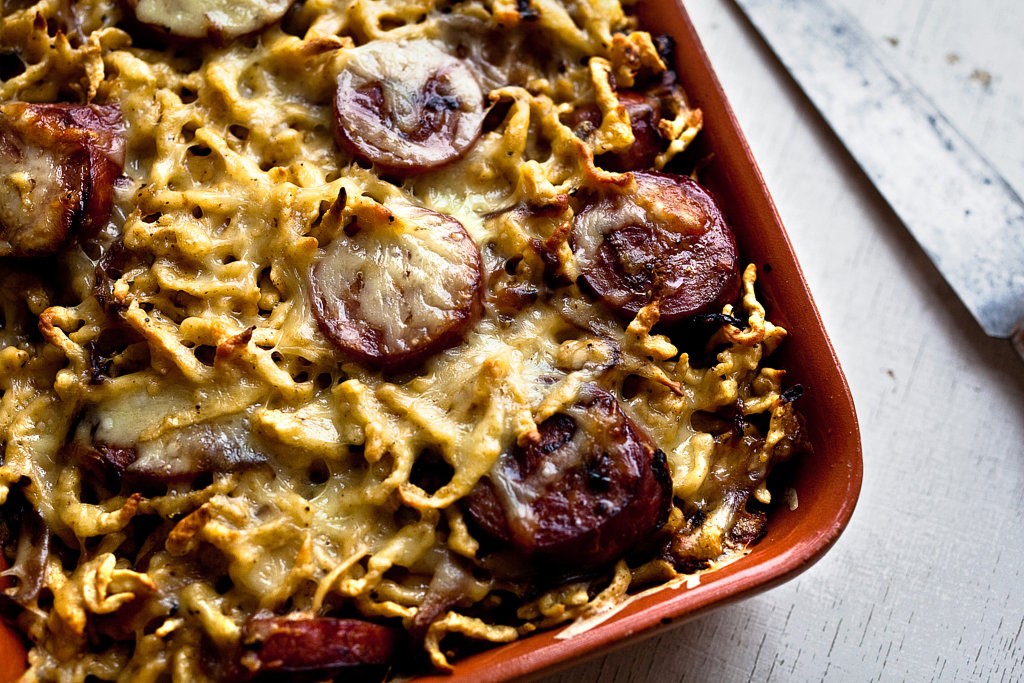 British Spaetzle With Kielbasa and Caramelized Onions Recipe 1 Appetizer