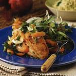 American Pan Fried Chicken with Carrots in Orange Sauce Appetizer