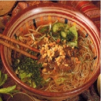 Indonesian Beef Soup With Rice Noodles Soup