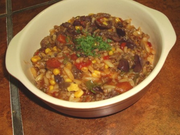 American Cilantro Beef Orzo Dinner