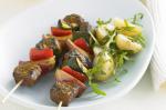 American Middle Eastern Spiced Lamb And Vegetable Skewers Recipe Appetizer