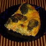 American Fritatta of Broccoli Carrots and Cheese Appetizer