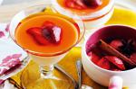 American Honey Panna Cotta With Spiced Strawberries Recipe Dessert