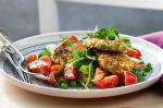 American Quinoa Fritters With Salmon And Pea Salad Recipe Appetizer