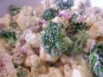 American Broccoli Cauliflower  Blue Cheese Salad Appetizer
