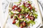 British Beetrootstained Salmon With Feta And Horseradish Dressing Recipe Appetizer
