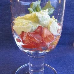 British Verrine Recipes Tomatoes and Chantilly of Basil Appetizer