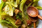 Green Garlic Caesar Salad With Anchovy Croutons Recipe recipe