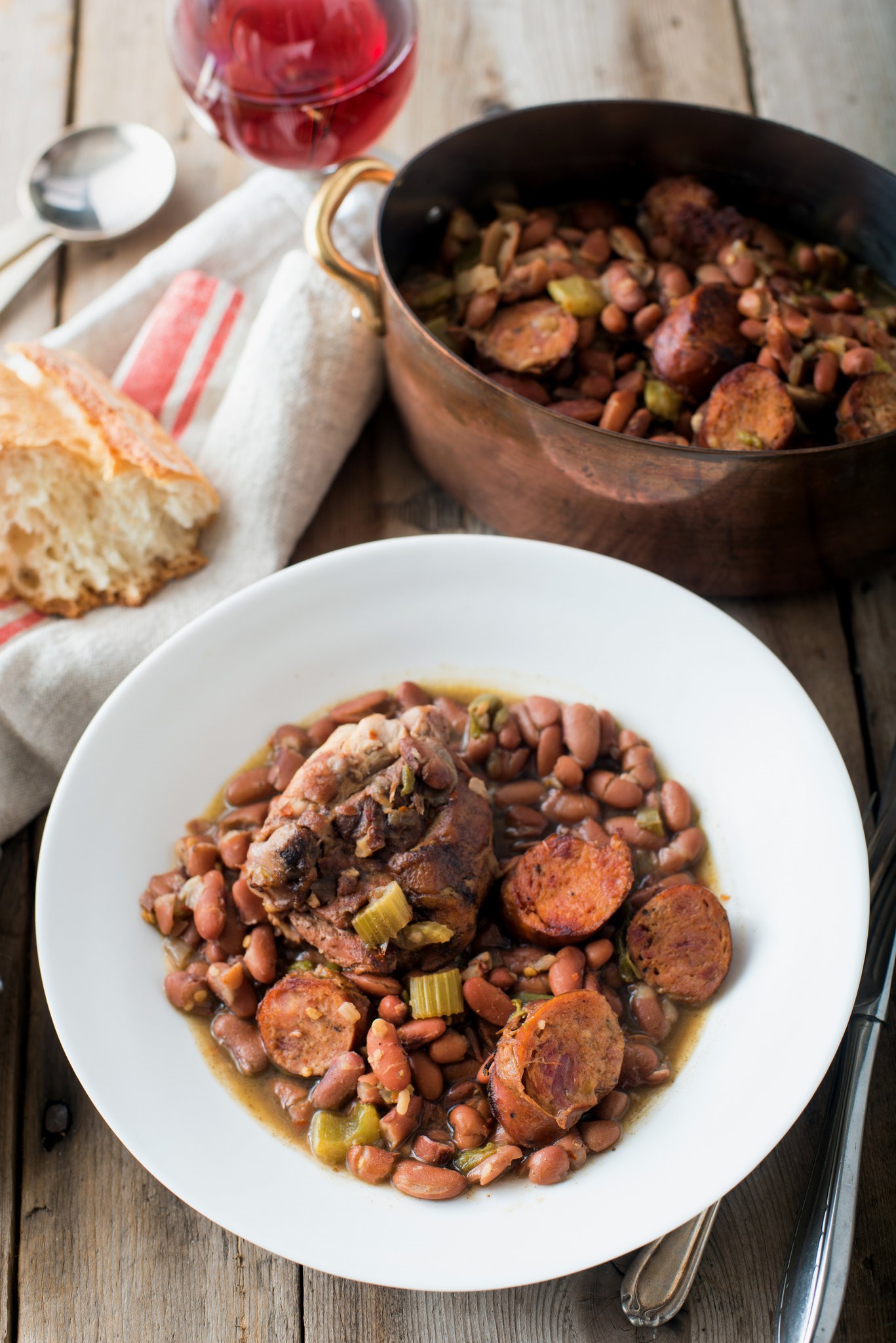 Canadian Spicy Red Beans with Chicken Thighs and Andouille Recipe Dinner