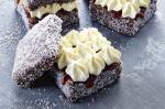 British Jam And Vanilla Cream Lamingtons Recipe Dessert