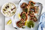 British Lamb Loin Chops With Greek Salsa Verde And Creamy Olive And Feta Mash Recipe Appetizer