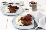 Panfried Beef Fillet With Horseradish Mash And Beetroot Chips Recipe recipe