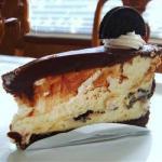 American Cheesecake with Basis of Chocolate Cookies Dessert