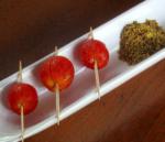 American Cherry Tomatoes Marinated in Vodka in Oversized Martini Glass Appetizer