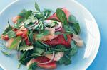 American Prawn Watermelon And Snow Pea Leaf Salad Recipe Appetizer