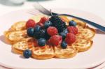 American Waffles With Three Toppings Recipe Dessert