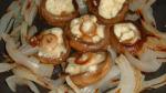 American Blue Cheese Stuffed Mushrooms with Grilled Onions Recipe Appetizer