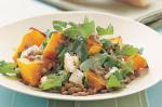British Lentil Roast Pumpkin Feta and Rocket Salad Recipe Appetizer