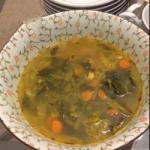 American Vegetable Soup with Cabbage and Spinach Appetizer