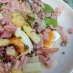 American Asparagus Salad with Ham and Egg Dinner