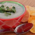 American Cauliflower Soup with Cheese and Spices Appetizer