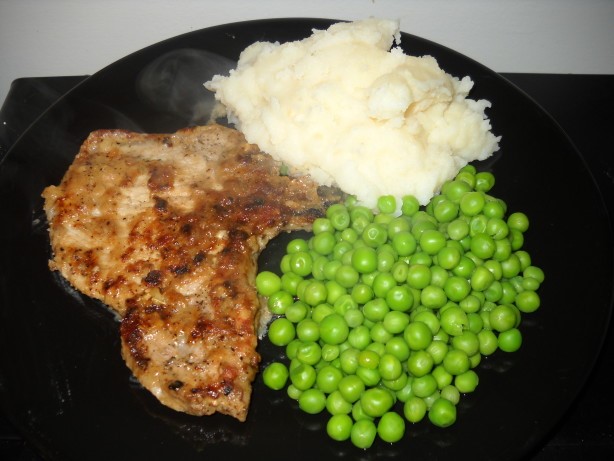 American Braised Pork Loin Chops with Thymelemon Sauce Dinner