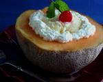 American Cantaloupe Bowl  Ice Cream Dessert