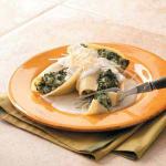 Indian Spinach Stuffed Shells with White Sauce Appetizer