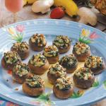 Indian Spinachstuffed Mushrooms Appetizer