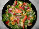 American Strawberry Spinach Salad With Creamy Raspberry Dressing Appetizer