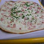 American Pizza Bread with Ham Appetizer