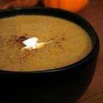 American Pumpkin Soup and Chestnuts Appetizer