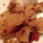 Canadian Apple Crumble with Cranberries Dessert