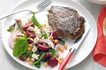 American Grilled Steak With Beetroot And Chickpea Salad Recipe Dinner