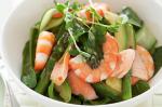 Canadian Asparagus Salmon Prawn And Spinach Salad Recipe Appetizer