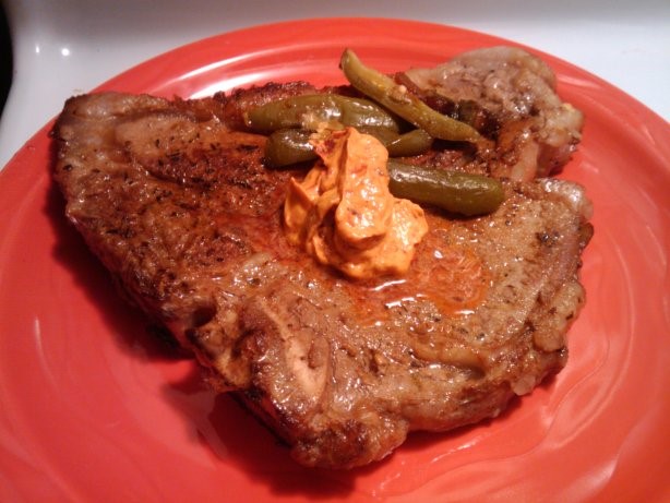 American Tbone Steaks with Garlic and Chili Butter Dinner