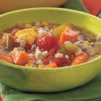 Canadian Slow Cooked Vegetable Soup with Barley Dinner